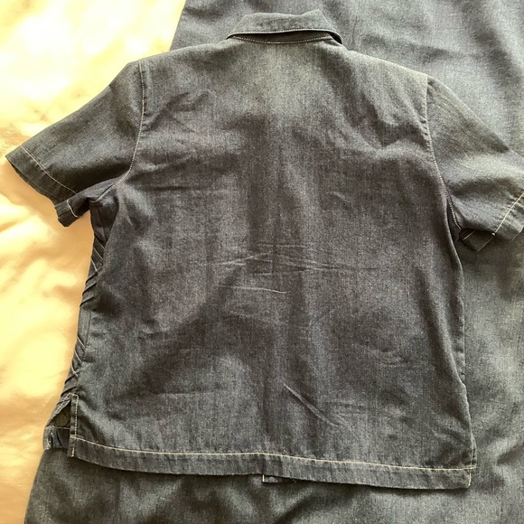 Koret City Blues Set Top Dress Womens Denim Embroidered Pintucks Patriotic. - Picture 13 of 16